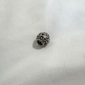 Pandora Openwork Swirl bead charm Round Spacer Bead Ornate Filigree‎ Swirl Charm